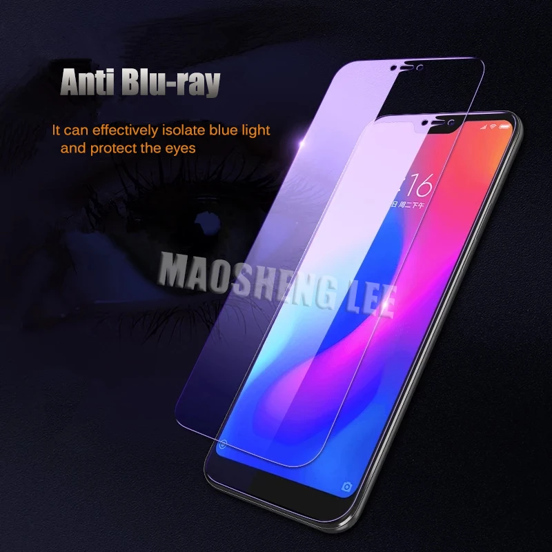 2 шт. закаленное стекло для Xiaomi Mi A2 Lite защита экрана 9H 2.5D анти Blu Ray xiaomi mi a2 /
