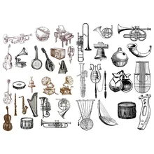 1 шт. Классических музыкальных инструментов корейские Precut декоративные наклейки Настольный органайзер школьные принадлежности офисные аксессуары