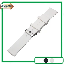 Faixa De Relógio de Borracha de Silicone para Cartier Santos Tanque Homens Individuais mulheres 20mm 22mm 24mm Resin Strap Belt Loop De Pulso Pulseira preto