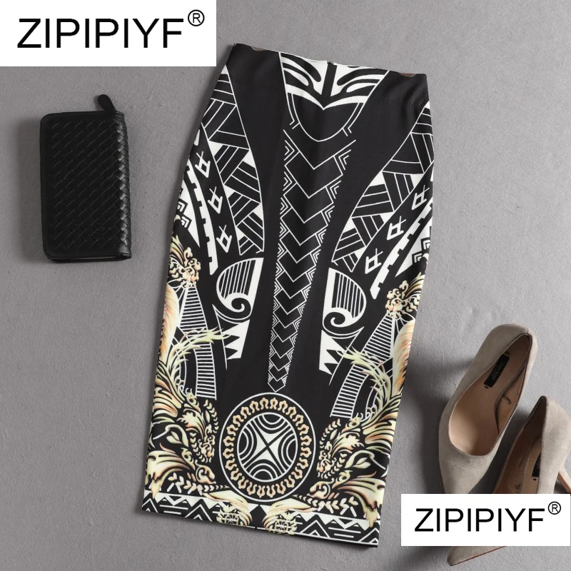 

High Waist Bodycon Skirt 2019 Womens Skirts Female Black Saia Curta Feminino Vintage Formal Ladies pencil skirt in wedding P016