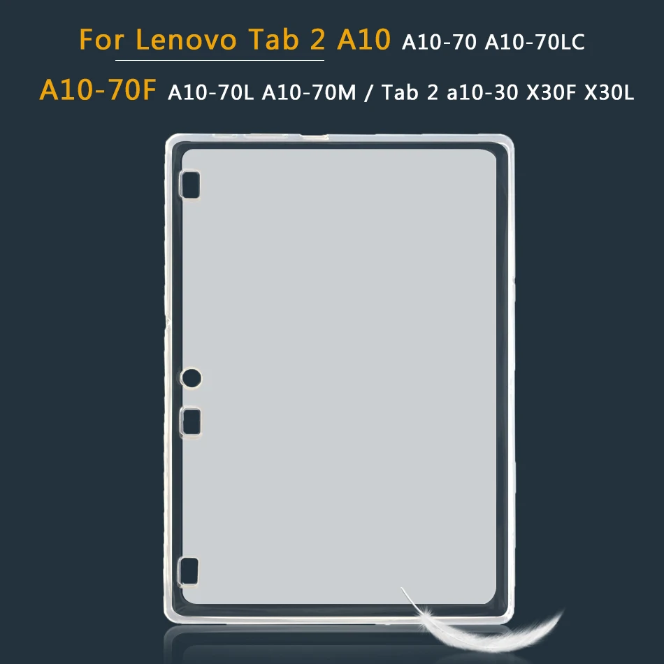 Силиконовый чехол для lenovo Tab 4 8 10 Plus Tab2 Tab 10 на возраст 2, 3, 4, Tab 7 Essential A7 A8 A10 E7 E8 E10 M10 P10 P8 Tablet крышка чехол сумка - Цвет: Tab2 A10 A10-70F