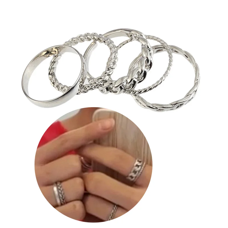 5pcs/set Korea POP BTS Bangtan Boys V Kim Tae Hyung Same Style Rings For Women Men Jewelry 2018