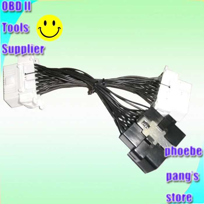 2шт 16 Pin Расширенный OBD II сплиттер адаптер Мужской к двойной Женский Y соединительный кабель OBD2 расширитель интерфейс линии