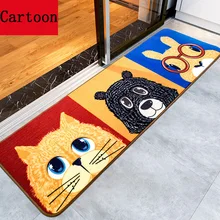 Мультфильм творческий кошка медведь кролика ковер ковровой дорожкой против скольжения моющийся прочный коврик для прихожей мягкий и уютный коврик для Спальня