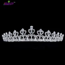 2017 New Leaves CZ Cubic Zirconia Bridal Wedding Tiara Crown Hair Jewelry Accessories Rhinestone Crystals Tiara TR16408