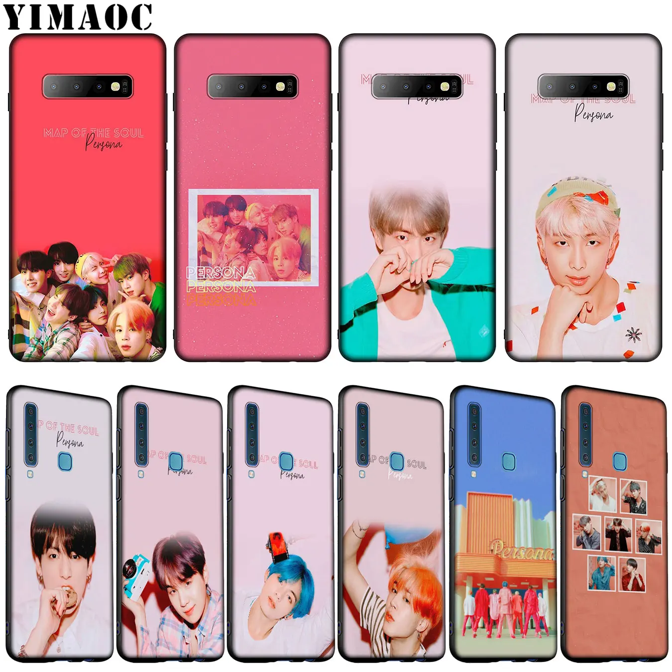

YIMAOC Rap RM JIN SUGA JIMIN J HOPE V JUNG KOOK Soft Silicone Case for Samsung Galaxy S10 E S9 S8 Plus S6 S7 Edge S10e Cover