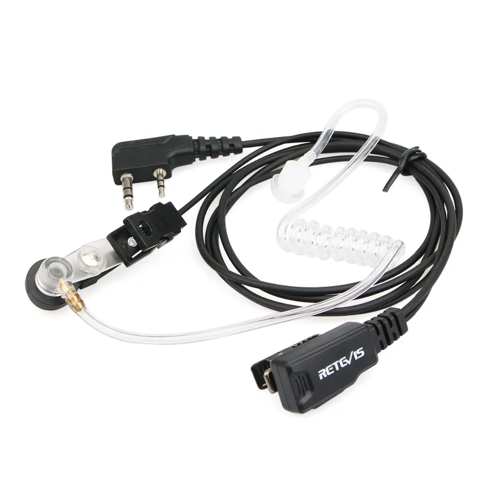 10 шт. Retevis 2 Pin Акустическая трубка наушник для Kenwood BAOFENG UV-5R BF-888S Retevis H777 RT-5R HYT портативная рация C9010A