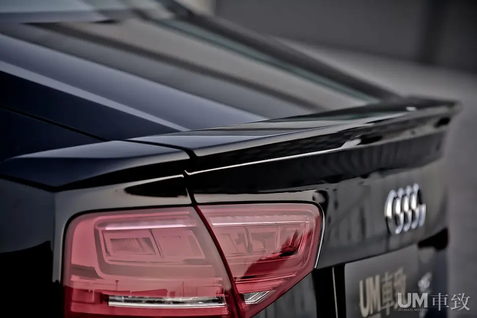 A8 ABT Стиль углеродного волокна задний бампер автомобиля спойлер крыло для Audi A8 2010- 3 предмета в комплекте