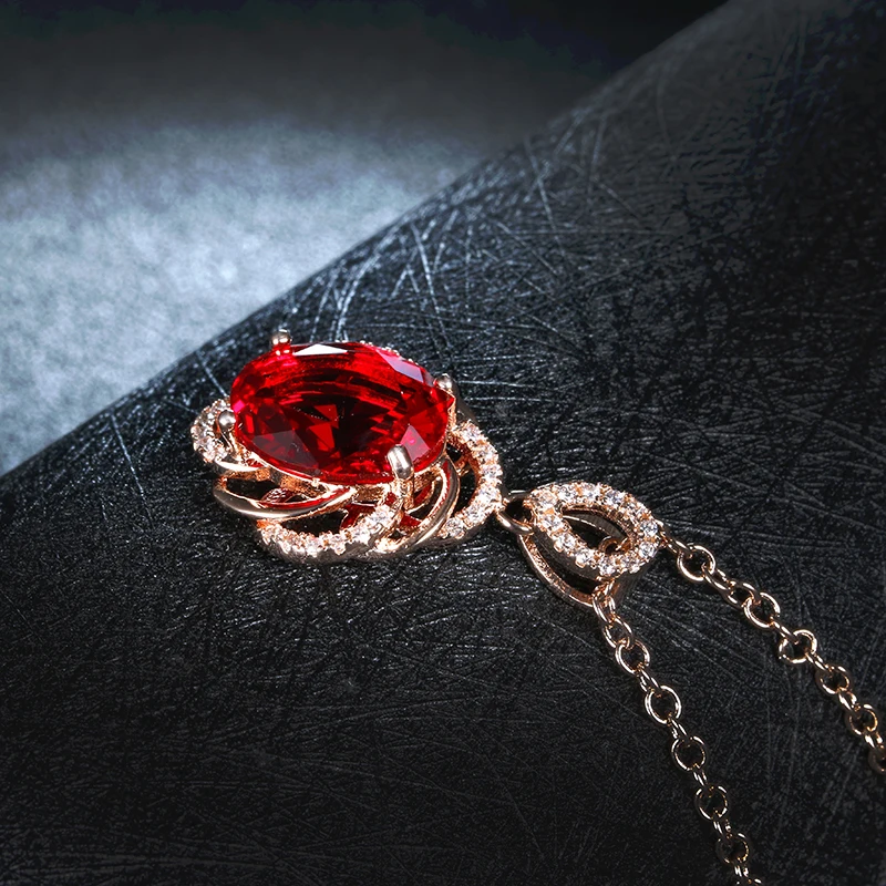 Красное Хрустальное винтажное ожерелье Kalung Rantai с фианитами для женщин