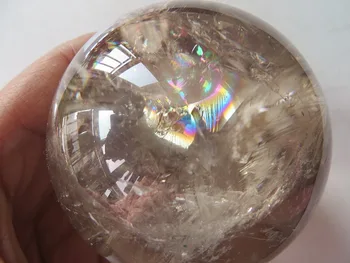 

470g Natural Smoky Quartz Rainbows Ball Crystal Sphere Orb Healing