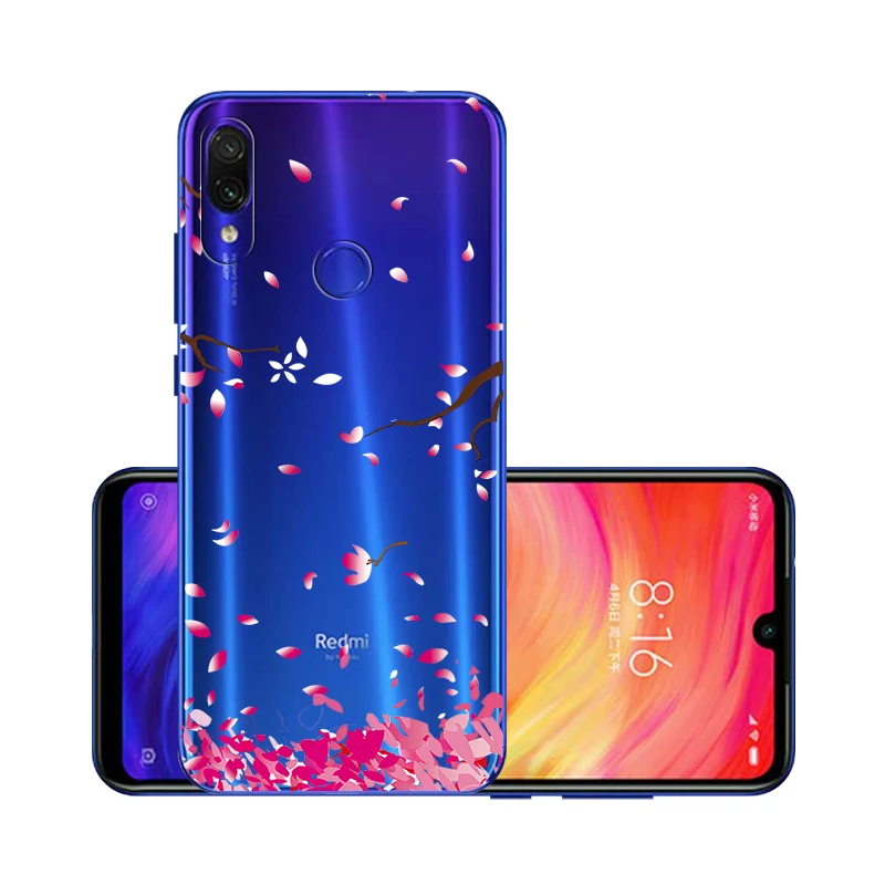 Для Xiaomi Redmi Note 7 5 Pro силиконовый прозрачный Футляр окрашенный для Xio mi Red mi 7 7A 6 6A mi A2 Lite 9T K20 чехлы чехол на ксиоми редми нот 7 - Цвет: W002