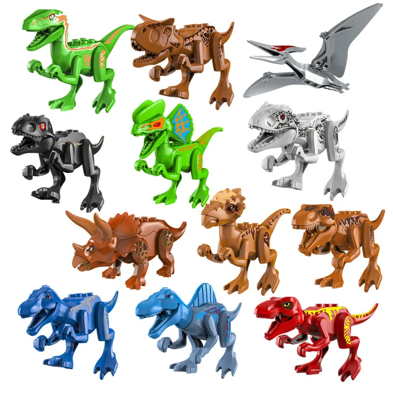 

Single Sale Jurassic World Park Dinosaur Building Blocks Bricks Indominus Rex Indoraptor Tyrannosaurus Action For Children Toys