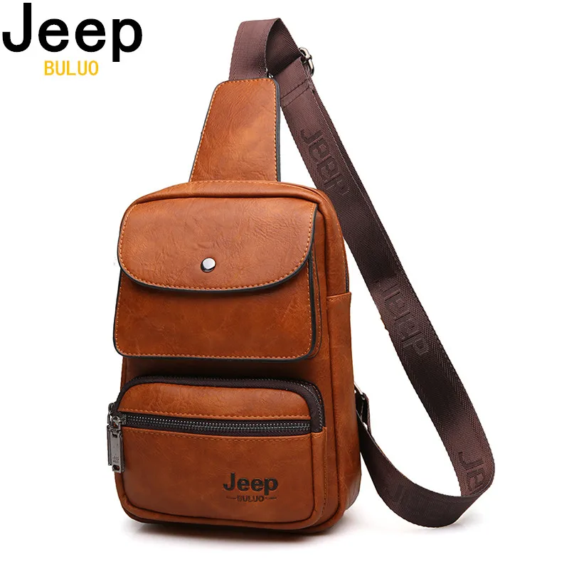 JEEP BULUO известный бренд мужская сумка на лямках для 9 7 &quotiPad кожаная нагрудная