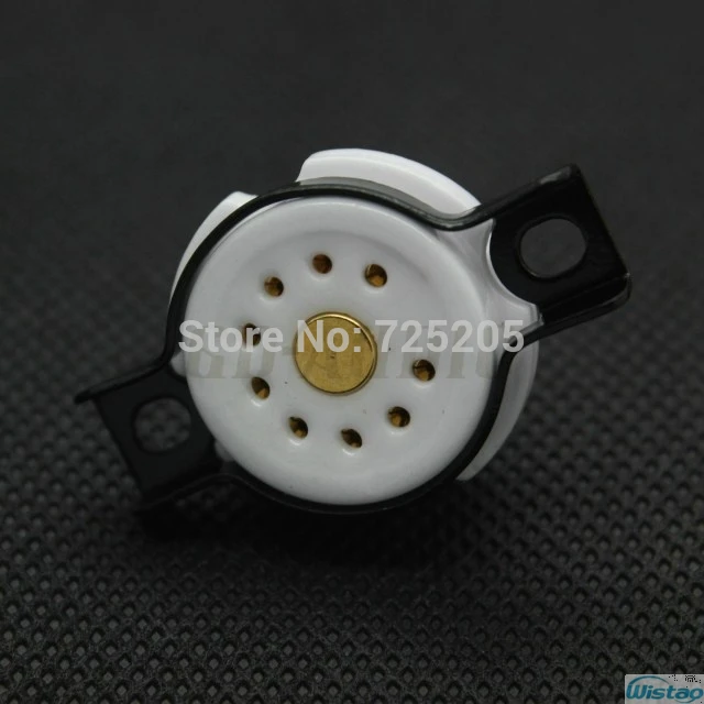 

9-pin Gold Plated Vacuum Tube Socket Litle Nine Pins EL8412AT712AU76DJ8 Gold-plated Copper & Ceramic Base Free Shipping