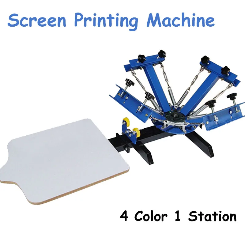 4 colour screen printing machine