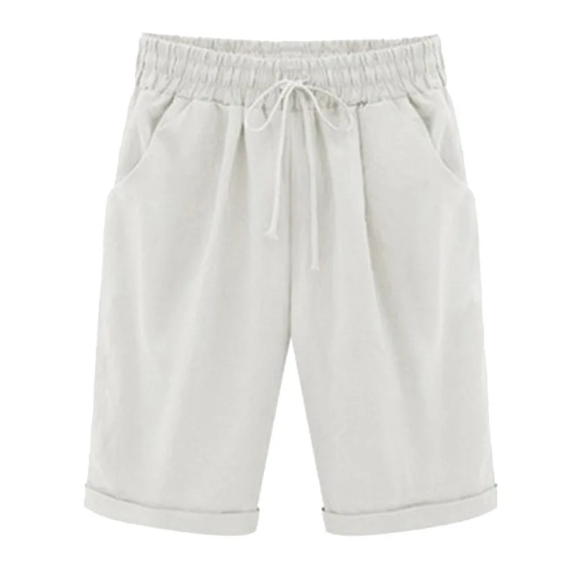 LASPERAL летние свободные прямые до колена шорты удобные карманные брюки женские шорты размера плюс FiveStrap повседневные шорты