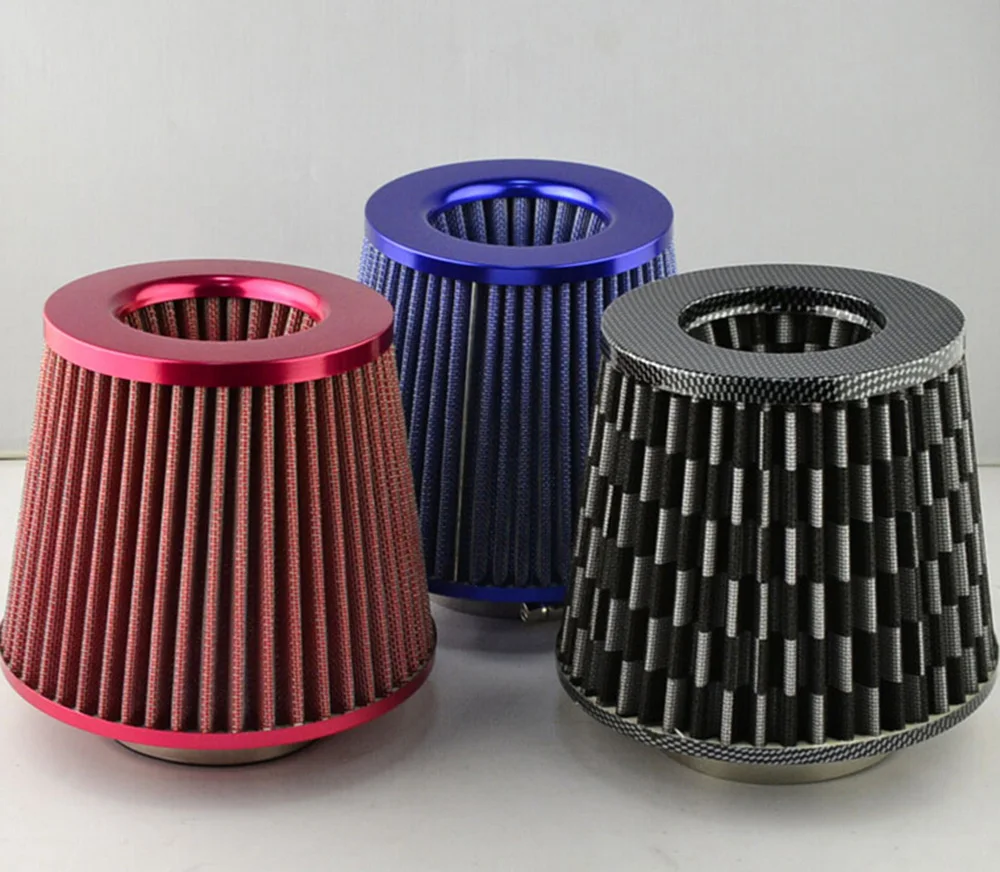 

Free Shipping Universal Auto Car Air Filter Cold Air Intake Filter Cleaner 76mm Dual Funnel Adapter works 76mm Air Intakes