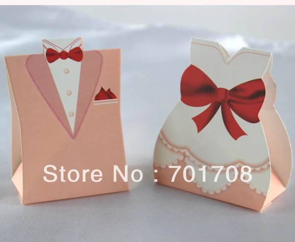 Wholesale Wedding favor boxes gift paper bags candy boxes Bridal Gown ...