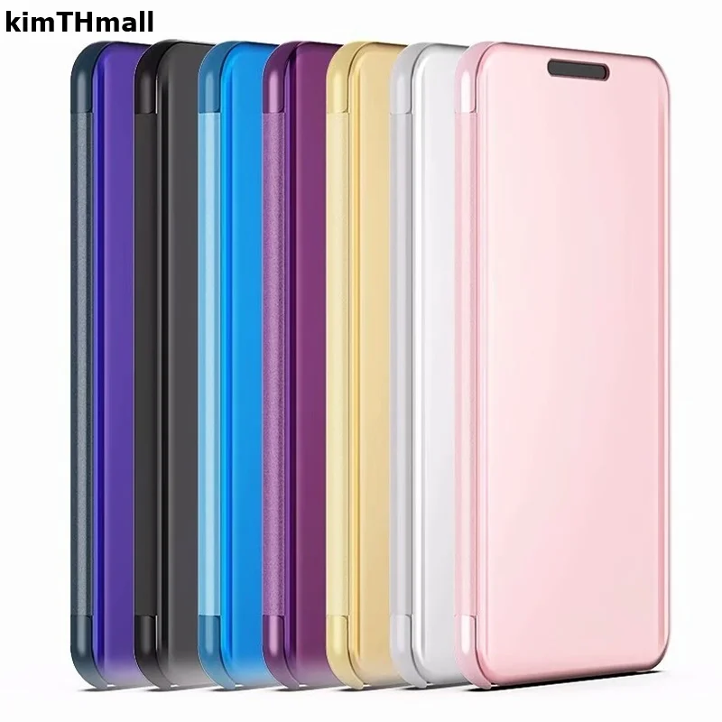 Case For Xiaomi POCOPHONE F1 Cover POCOPONE F1 case Smart Flip Window view Electroplating Mirror Stand Hard Case kimTHmall