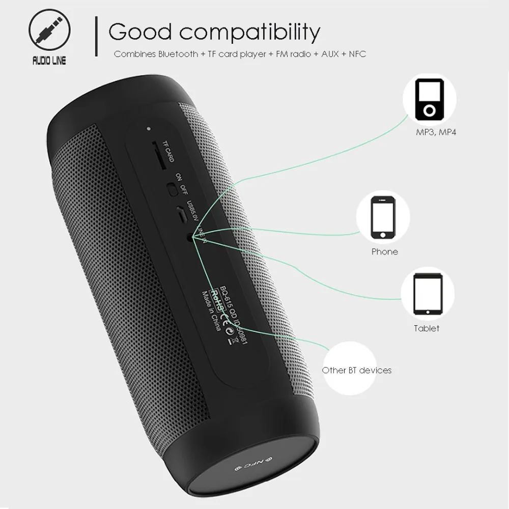 AEC bq 615s свет bluetooth Беспроводной Динамик стерео открытый мини Велосипедный Спорт