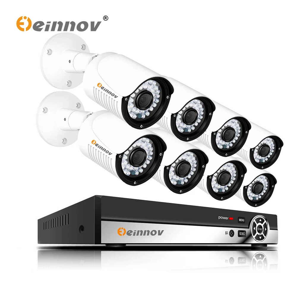 

Einnov 4CH 8CH 1080P CCTV NVR Kit Video Surveillance Camera Security POE Outdoor Inodoor Waterproof HD P2P 2MP Night VIision 2TB