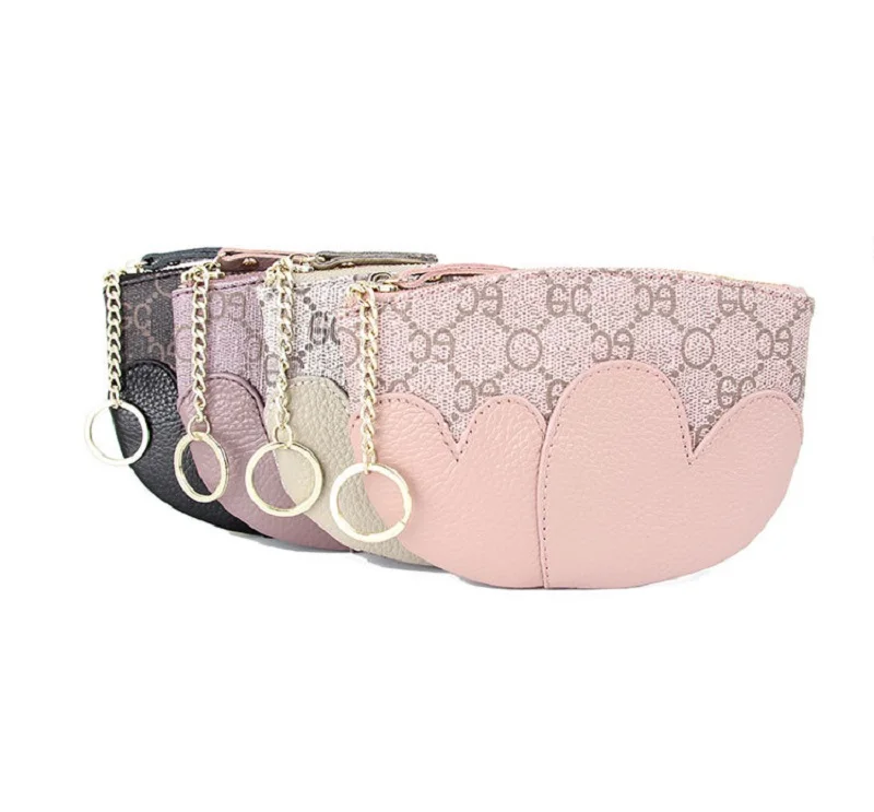 

New European and American brand shell bag Luxury Fashion 100% Leather Coin Purse Lady Credit Card Holder Female Wallet