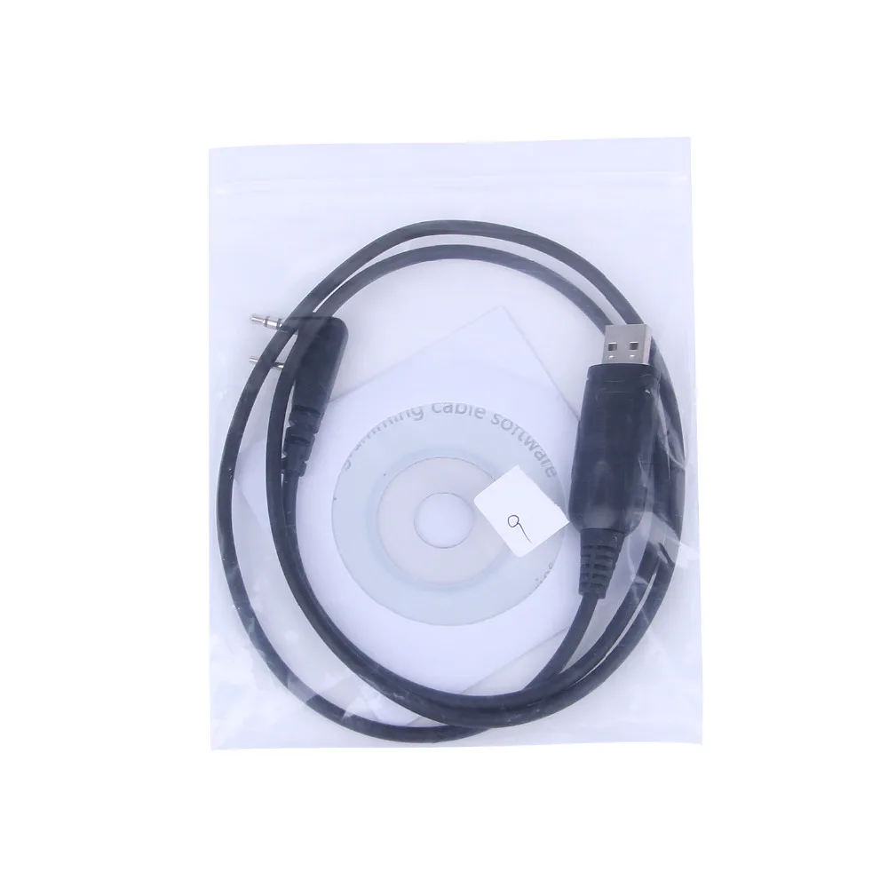 1PC Hot 2 Pin USB Programming Cable for Walkie Talkie for KENWOOD Baofeng UV-5R TK3207 TK-3107 BF-888S