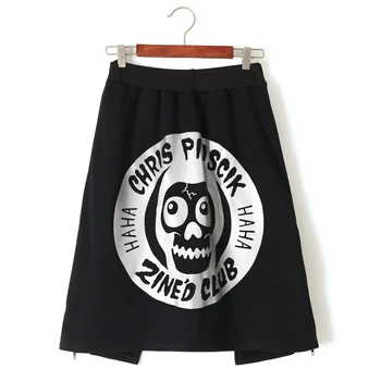 

Summer Black Pant Knee Length Pants for Women Fashion trousers Sweatpants Pantalon Femme Patchwork Zippers Streetwear Hip Hop