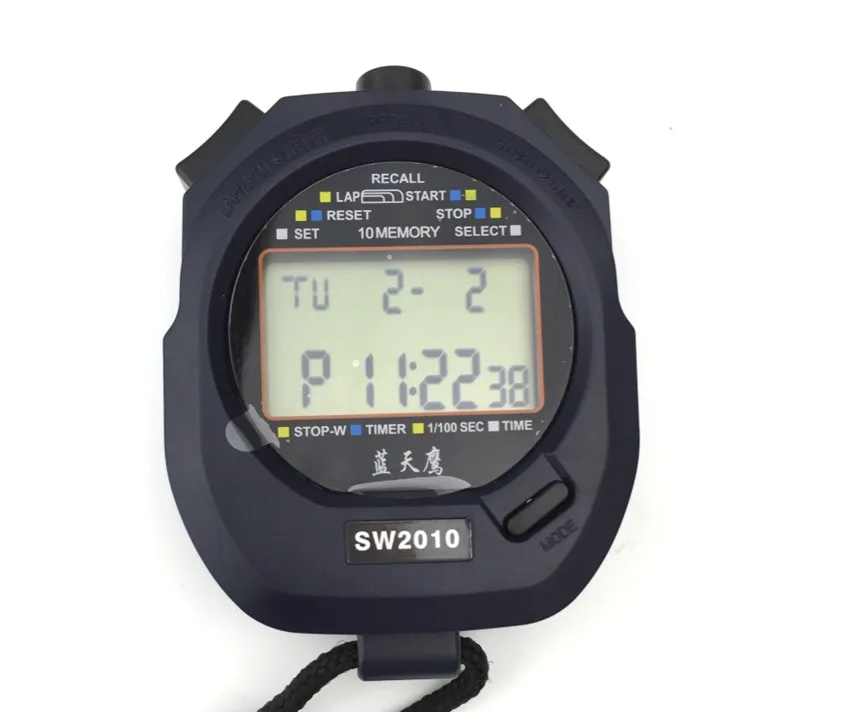 

Cronometro for exercise timer digital multifunctxion SW2010 Multi-Function Black Stopwatch, 2-Line Sports Timer