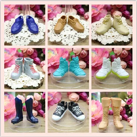 

5 Pairs/lot Mix Styles Multi-color Fashion Morden Genuine Doll Shoes Accessories Toy For Boyfriend Ken Doll Gift Free Shipping
