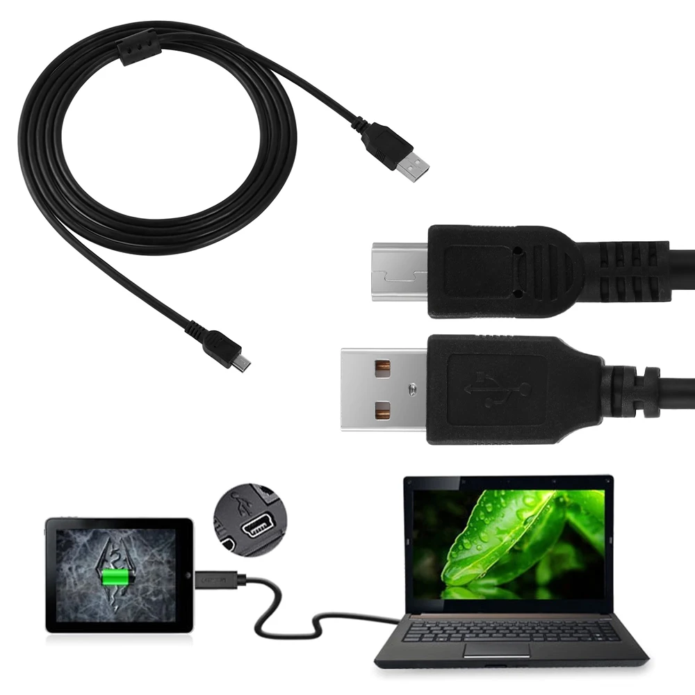 

Data Charging Cable Cord Adapter USB 2.0 A Male to Mini 5 Pin B Black length 0.3/0.5/0.8/1/1.5/1.8/3/5M usb extension Cables