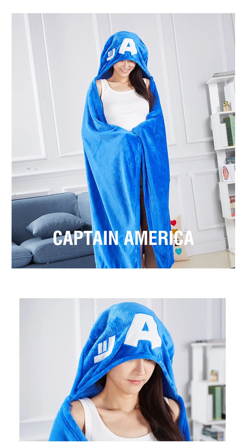 Disney Marvel Капитан Америка Железный человек Человек-паук взрослый Мужской и женский халат Плащ банное полотенце Пляжная накидка домашнее полотенце