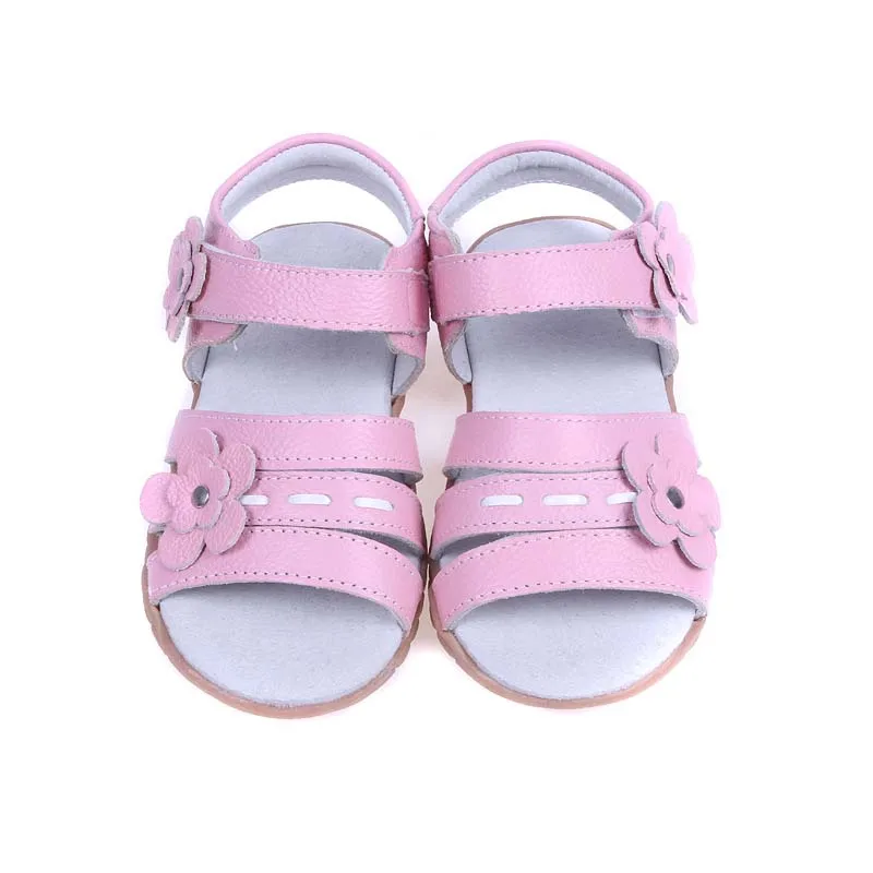 Kids Sandals Summer Genuine Leather Children Sandals for Girls Flower Girls Princess Shoes Breathable Baby