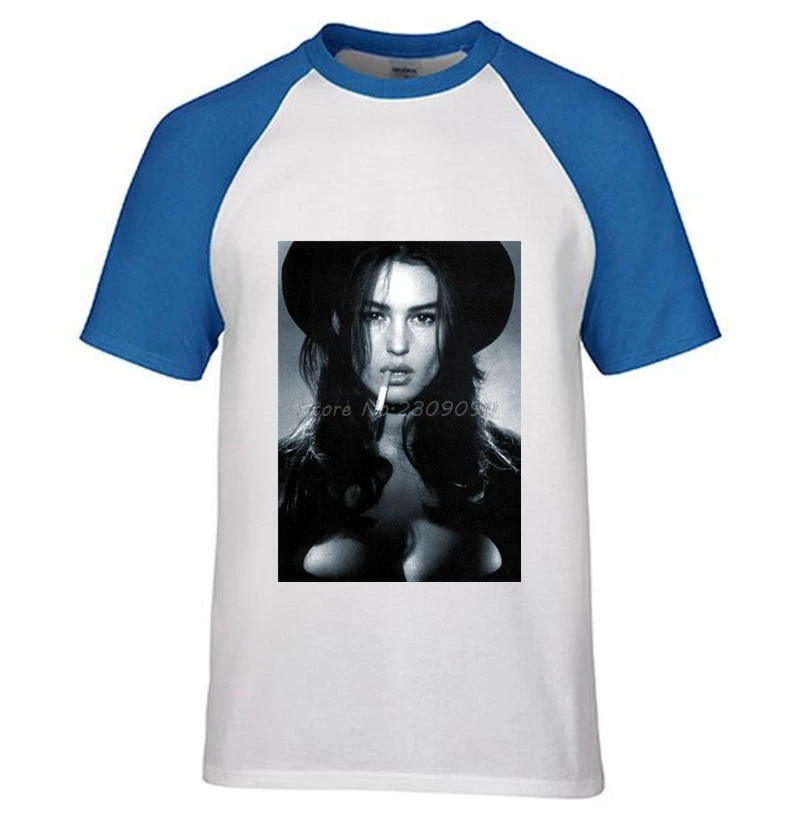 Monica Bellucci H синяя мужская футболка Звездная звезда кино Моника Беллуччи мужские
