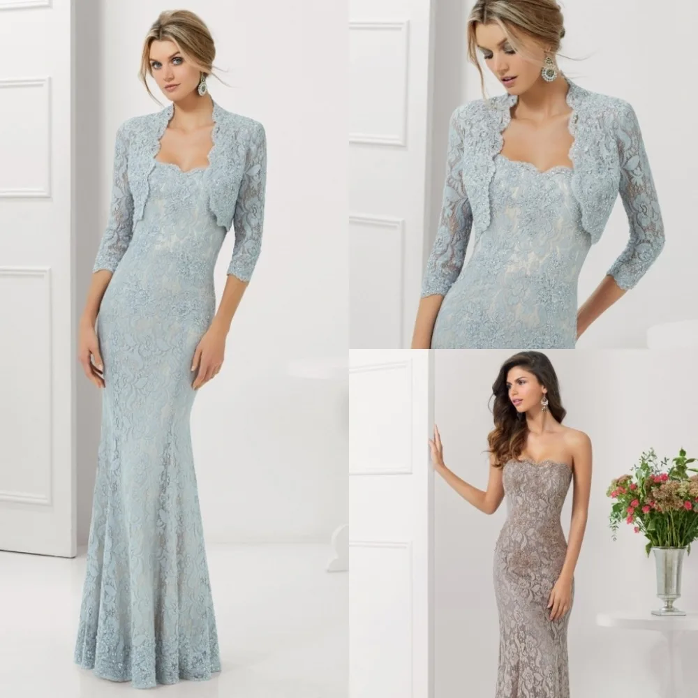 Sexy lange Mermaid lace Moeder van de Bruid Jurken met jacket mouwen 2015 Partij Jassen Vestidos De Festa Madrinha Bruiloften Sexy lange Mermaid lace Moeder van de Bruid Jurken met jacket mouwen 2015 Partij Jassen Vestidos De Festa Madrinha Bruiloften