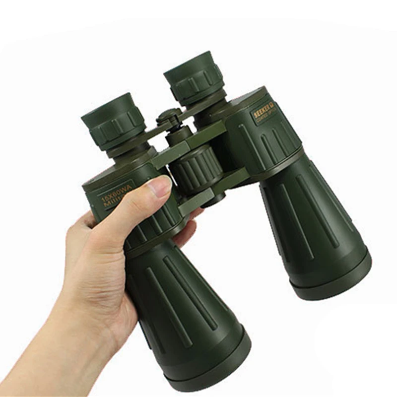15X60 مناظير تلسكوب عالية الوضوح المحمولة بريق الصيد الحياة للماء Binocle FMC فيلم الأخضر حقل نظارات