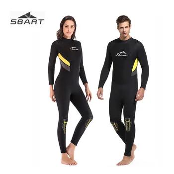 

SBART 3mm Full body Couple's Wetsuit for Men Women Black One-Piece Swimsuit for Surfing Spearfishing Snorkeling Scuba Diving