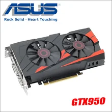 Б/у Видеокарта ASUS PC, оригинальная Видеокарта GTX 950, 2 Гб, 128 бит, GDDR5, видеокарты для nVIDIA, видеокарты VGA, Geforce GTX950, Hdmi, Dvi, игра