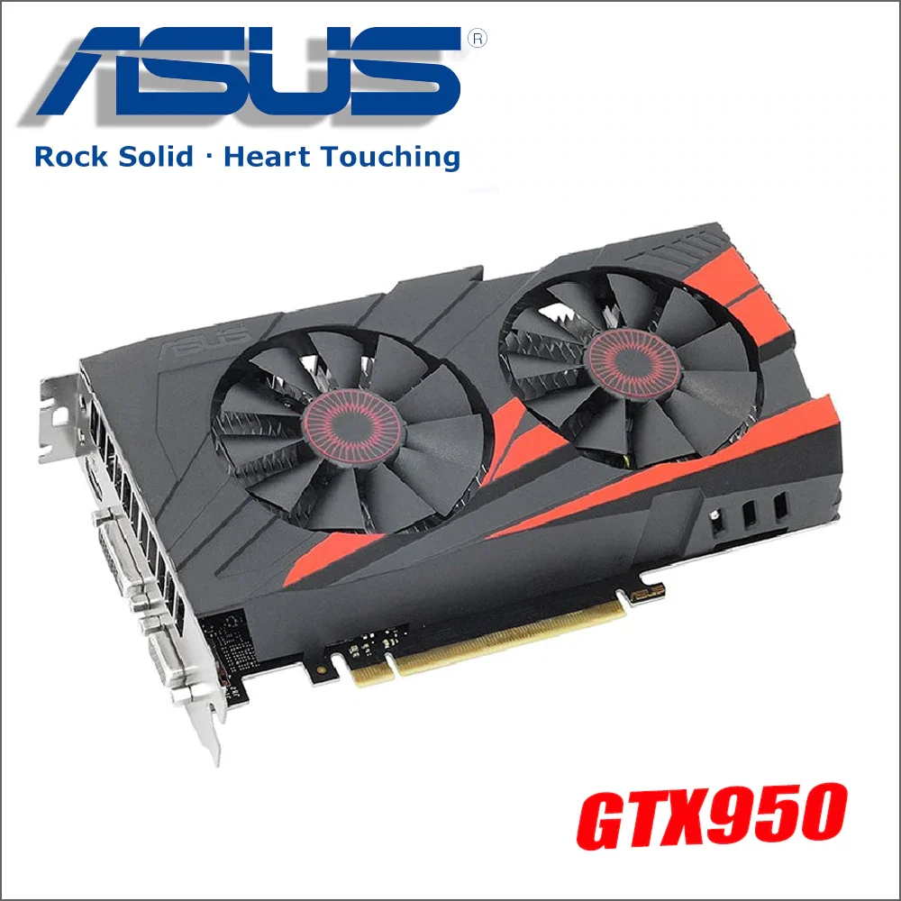 Б/у Видеокарта ASUS PC Original GTX 950 2 Гб 128 бит GDDR5 видеокарты для nVIDIA VGA карты Geforce GTX950 Hdmi Dvi игры|Графические карты| | АлиЭкспресс