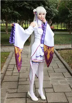 

Life in a different world from zero Emilia cosplay dress Set