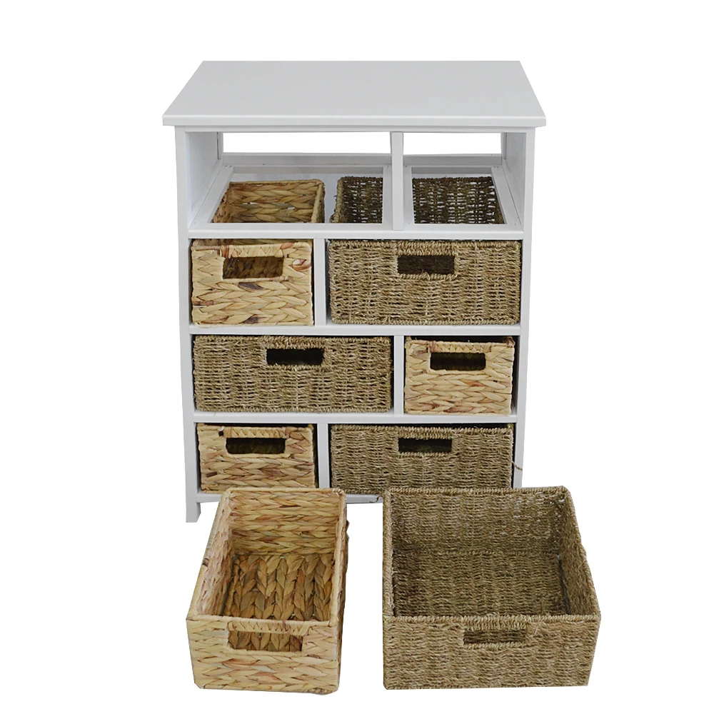 8 Drawer Bathroom Storage Unit Solid Hallway Chest Of Drawers