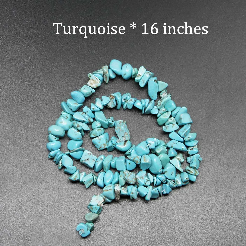 Натуральный камень Бусины чипы 5-8 мм Агаты Turquolse Strand 16 дюймов lrрегулярная гравийная бусина Diy принадлежности для браслетов для изготовления ювелирных изделий - Цвет: Turquolse