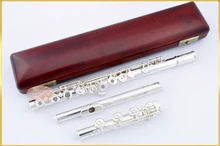 C Tune Cupronickel Tube Silver Plated Flute 17 Holes Open Brand Metal Flute With E Key For Students Musical Instrument flute intermediate concert nickel silver band with pads musical instrument c key toy musical instrument