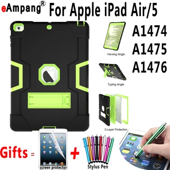 

Double Color Tablet Shockproof Heavy Duty Stand Shell Case Cover for Apple iPad Air 1 iPad 5 9.7 A1474 Coque Capa Funda