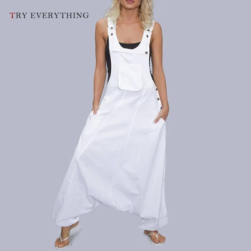 

Summer Overalls For Women Black Rompers Womens Jumpsuit Plus Size White Jumpsuit Trousers Female Summer Overalls 3XL 4XL 5XL