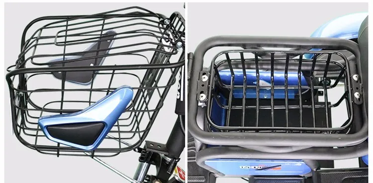 Best Electric Adult Tricycle 48v 500w Li-ion Battery Strang Range Red Blue White 9