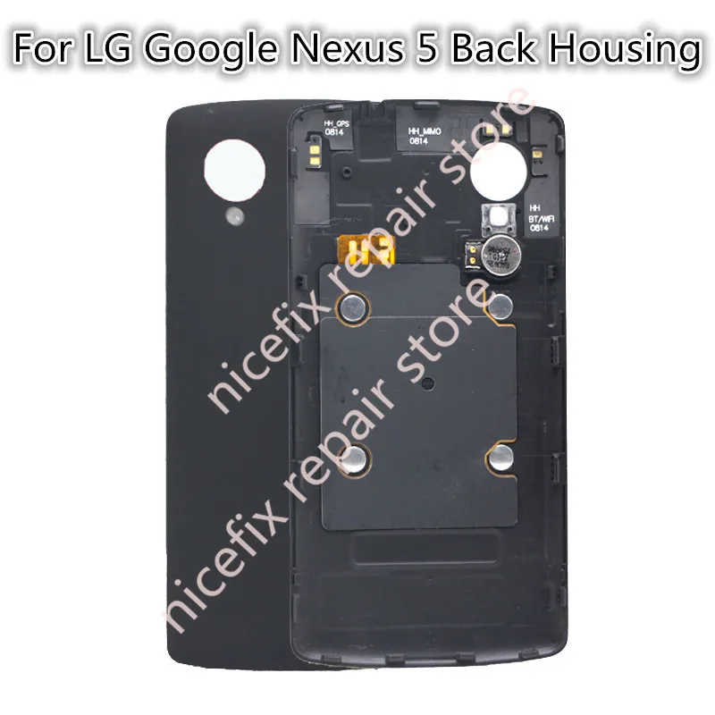 Cubierta trasera de batería para LG Nexus 5 D820 D821, piezas de repuesto de carcasa de puerta trasera para lg Nexus 5, puerta de batería|Marcos y carcasas para teléfonos móviles| -