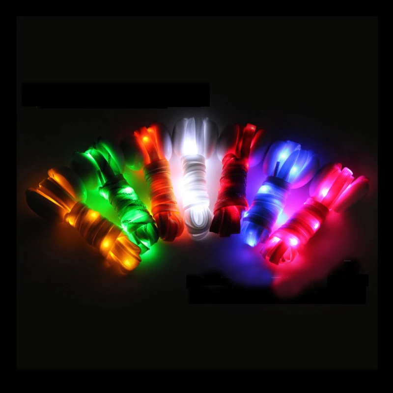 100CM*2 shoelace glowing Shoe laces Nylon Led shoelaces luminous