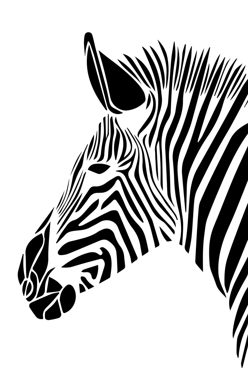 Nordic Canvas Art Painting Black White Giraffe Elephant Zebra Lion