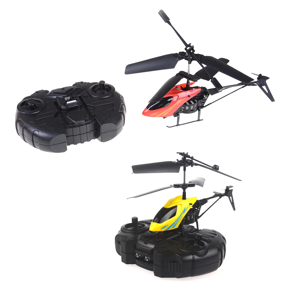 RC Helicopter 2 CH 2 Channel Mini RC Drone With Gyro Crash Resistant RC Red/Yellow Color Toys For Boy Kids Gift
